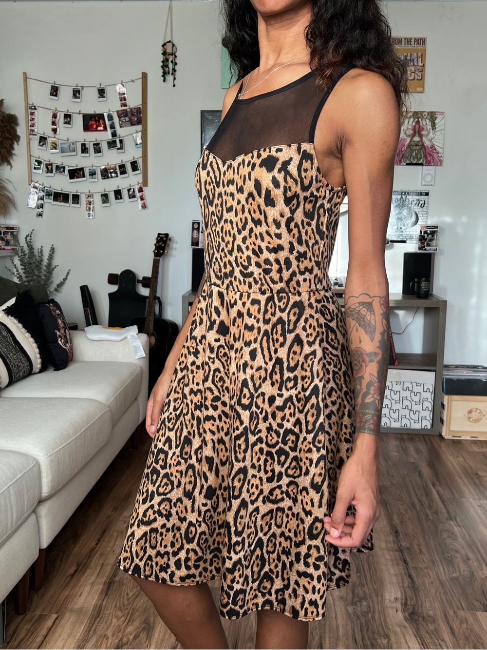 F21+ Leopard Print Skater Dress